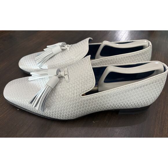 Sebastian Cruz Couture Men’s Silver Slip Sequin Loafers Tassle 41 Size 8 $1495 main image 9